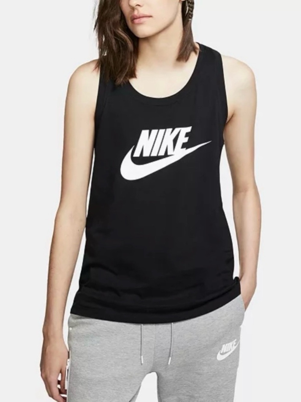 Nike Dri-FIT black logo muscle tank / Sleeveless Athletic Top Sz S